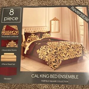 Cal King Bed Ensemble Fairfield Square Collection Bed-in-A-Bag Comforter Set